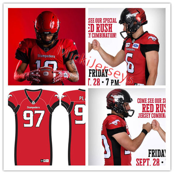 Men's Youth CFL Calgary Stampeders Custom 2019 New Era Home Red Football Jersey Men's Youth CFL Calgary Stampeders Custom 2019 New Era Home Red Football Jersey
